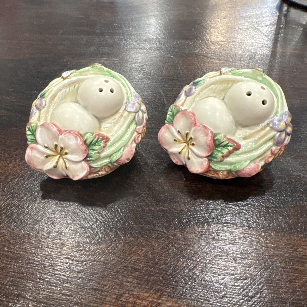 Lot‎ of 2 Fitz and Floyd Garden Rhapsody Salt Shaker